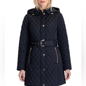 Michael Kors Black Quilted Puffer Coat